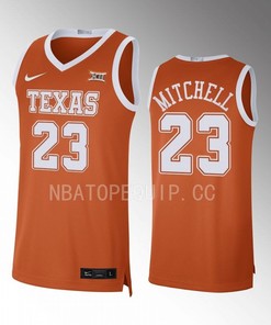 Dillon Mitchell 23 Texas Longhorns Orange Jersey 2022-23 Limited Basketball