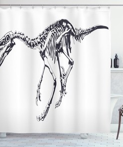 Dinosaur World Shower Curtain for Kids Bathroom Decor