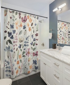 Dinosaurs Design Shower Curtain with Beautiful Illustration for Kids Bathroom