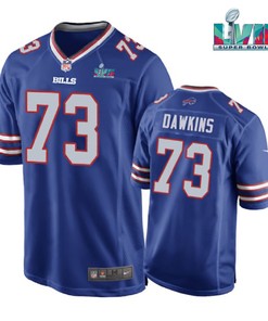 Dion Dawkins 73 Buffalo Bills Super Bowl LVII Logo Game Player Men Jersey - Royal Jersey
