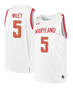 Dion Wiley 5 Maryland Terrapins Retro Basketball Men Jersey - White
