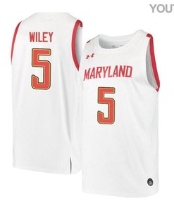 Dion Wiley 5 Maryland Terrapins Retro Basketball Youth Jersey - White