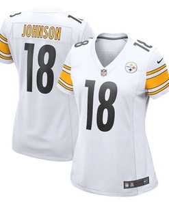 Diontae Johnson 18 Pittsburgh Steelers Women's Game Player Jersey - White