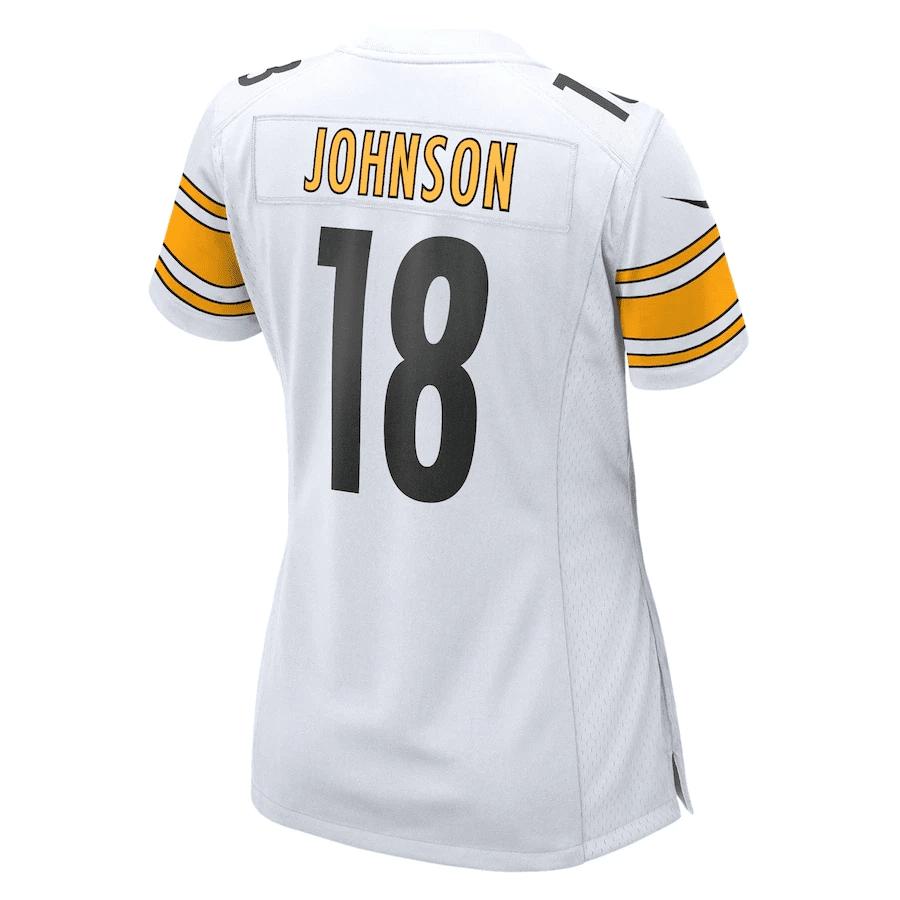 Diontae Johnson 18 Pittsburgh Steelers Women's Game Player Jersey - White