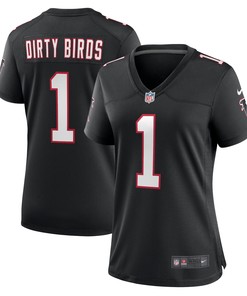 Dirty Birds Atlanta Falcons Womens Throwback Game Jersey - Black Nfl