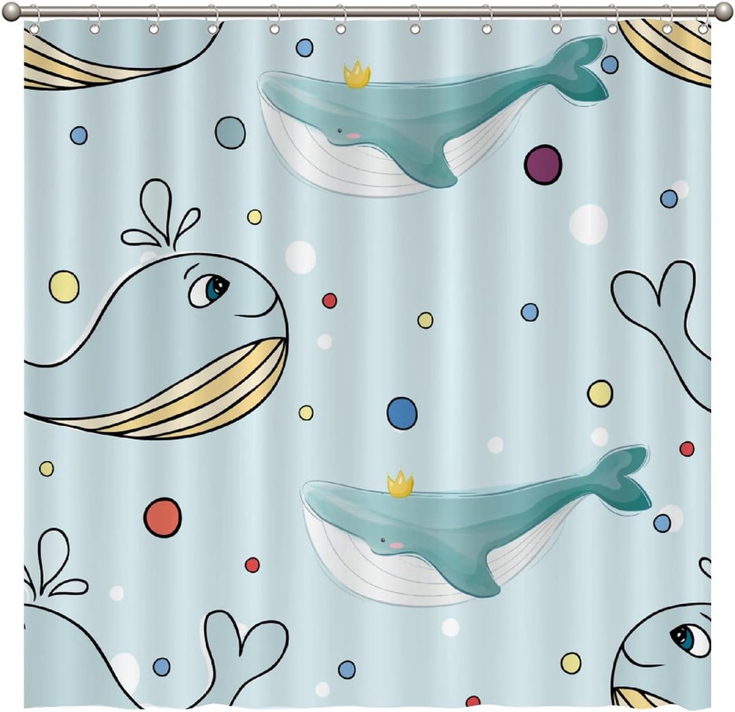Discover the Beauty of the Ocean with Sea Whale Shower Curtain featuring Sea Theme by ArogGeld