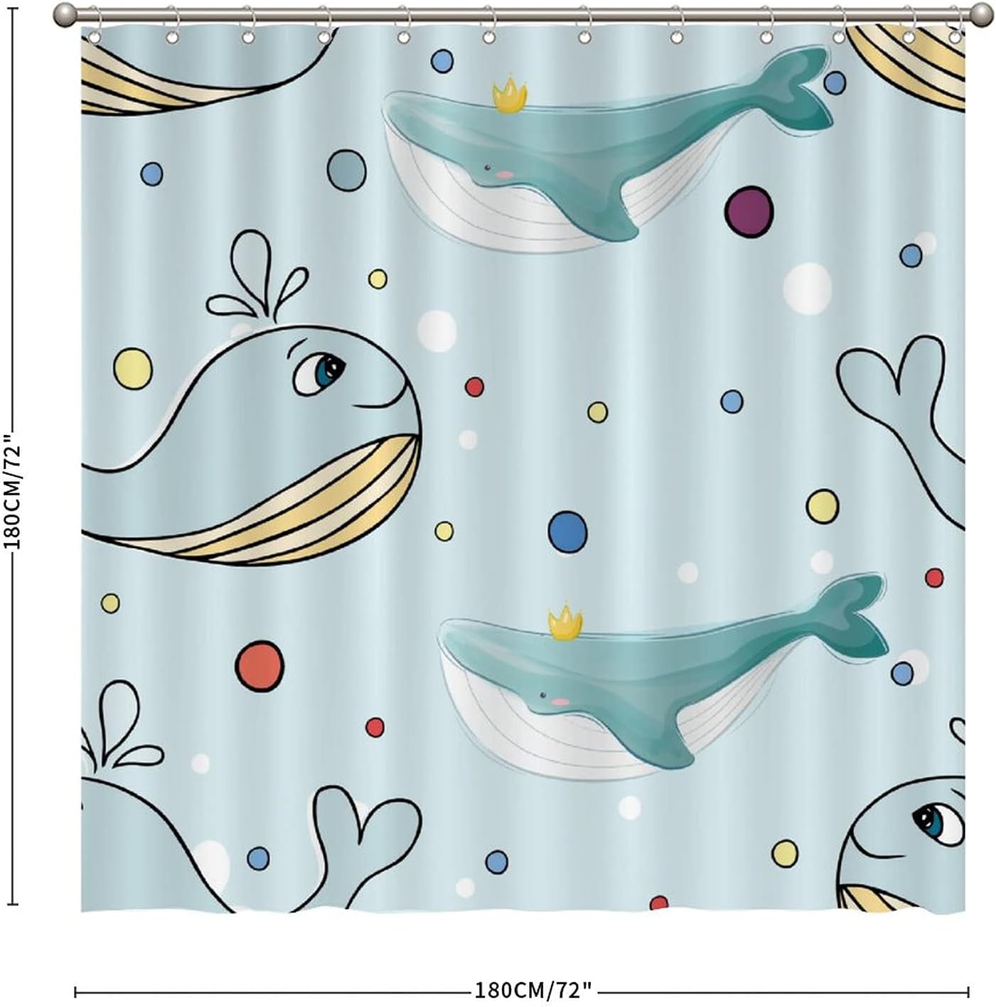 Discover the Beauty of the Ocean with Sea Whale Shower Curtain featuring Sea Theme by ArogGeld