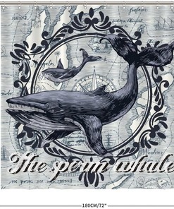 Discover the Wonders of the Ocean with The Sperm Whale Shower Curtain featuring Ocean wildlife Animal by ArogGeld