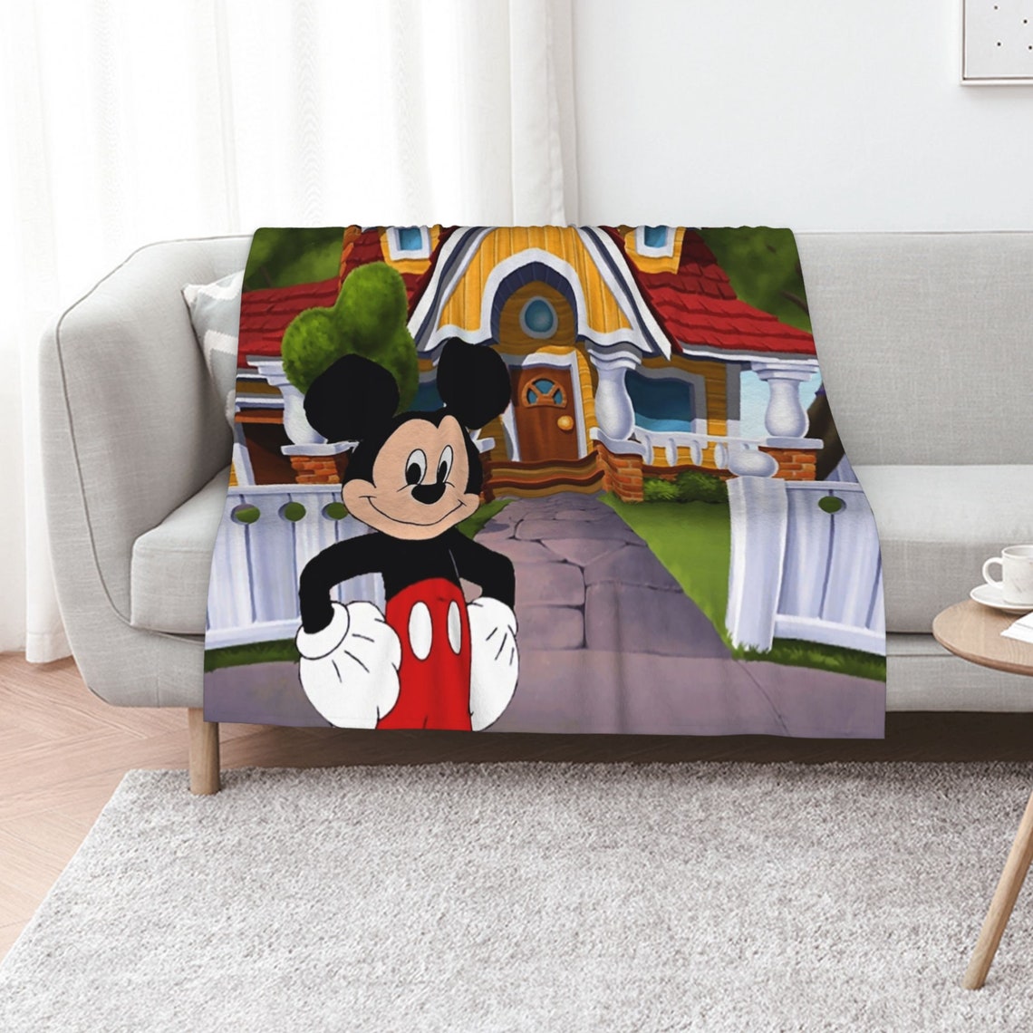 Disney Mickey Mouse Custom Name Blanket Baby Girl Boy Blanket Personalized Blanket Gifts
