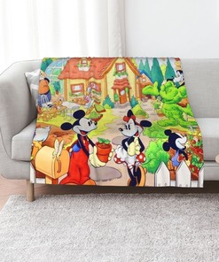 Disney Mickey Mouse Custom Name Blanket Baby Girl Boy Blanket Personalized Blanket Gifts