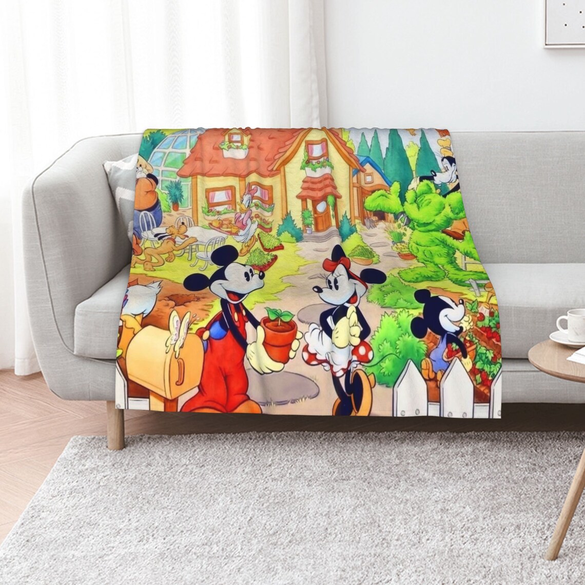 Disney Mickey Mouse Custom Name Blanket Baby Girl Boy Blanket Personalized Blanket Gifts