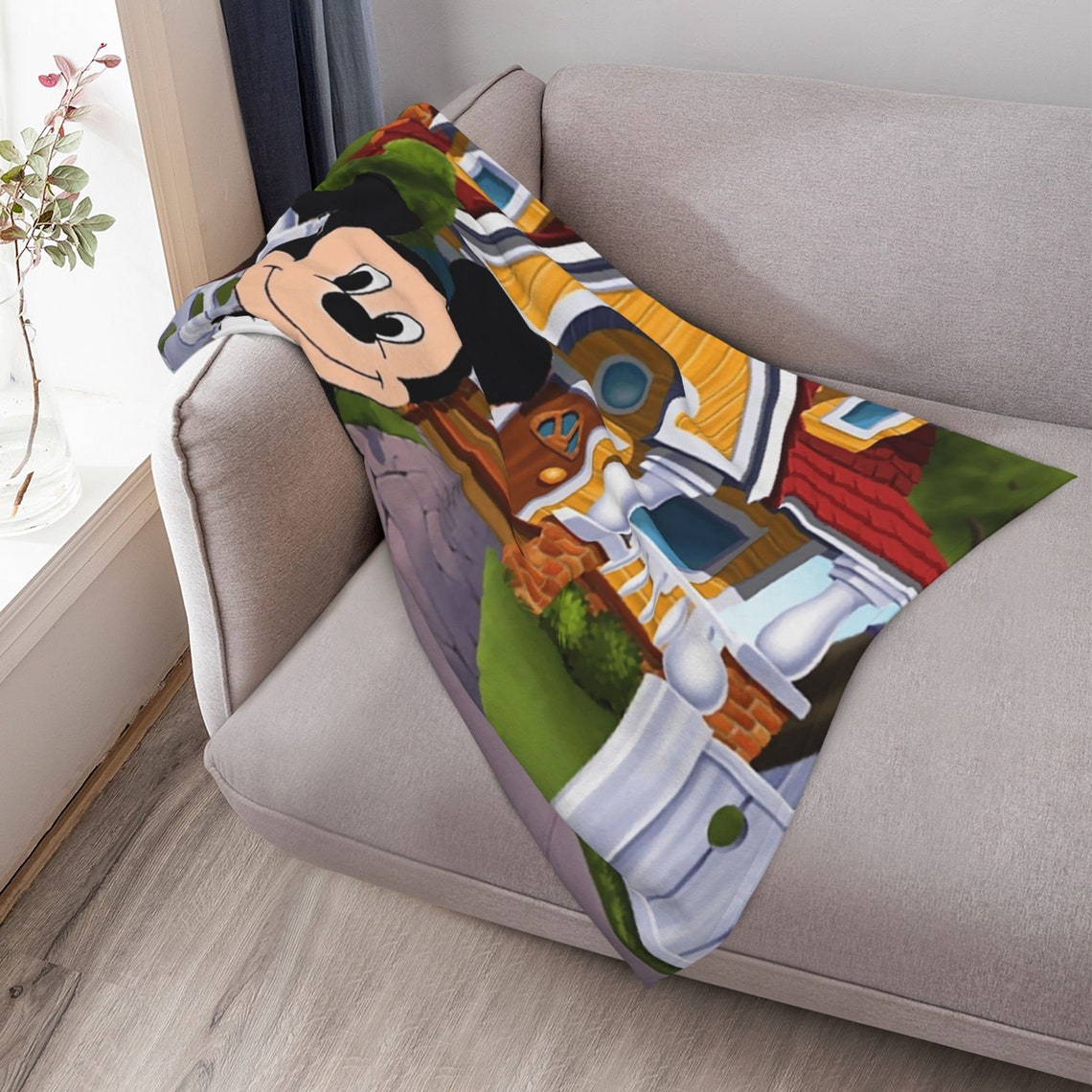 Disney Mickey Mouse Custom Name Blanket Baby Girl Boy Blanket Personalized Blanket Gifts