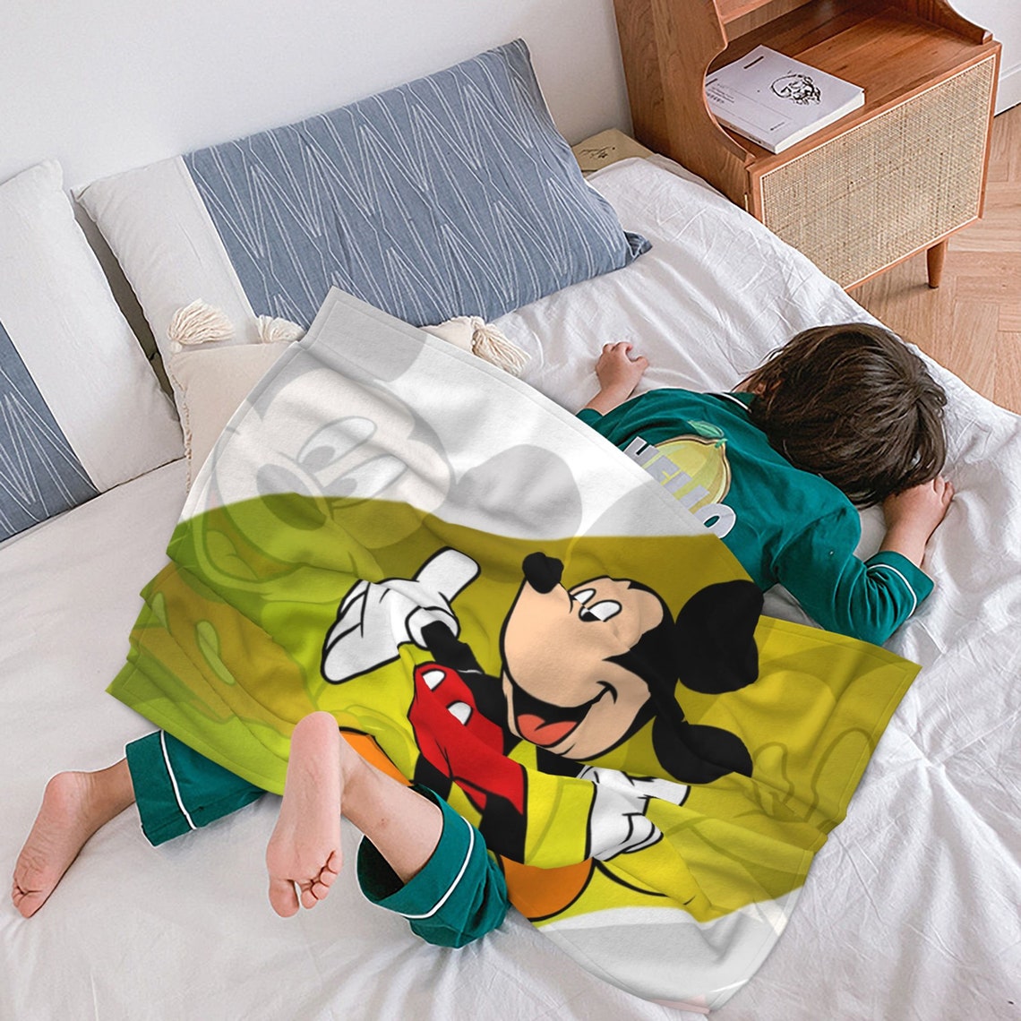 Disney Mickey Mouse Custom Name Blanket Baby Girl Boy Blanket Personalized Blanket Gifts