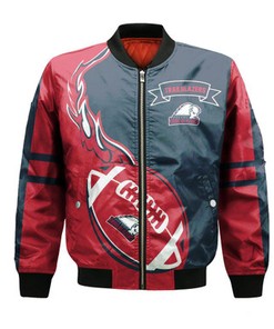 Dixie State Trailblazers Bomber Jacket Flame Ball - NCAA