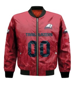 Dixie State Trailblazers Bomber Jacket Logo Sport Ombre  - NCAA