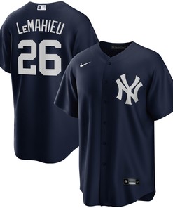 Dj Lemahieu New York Yankees Alternate Replica Player Jersey Navy Mlb