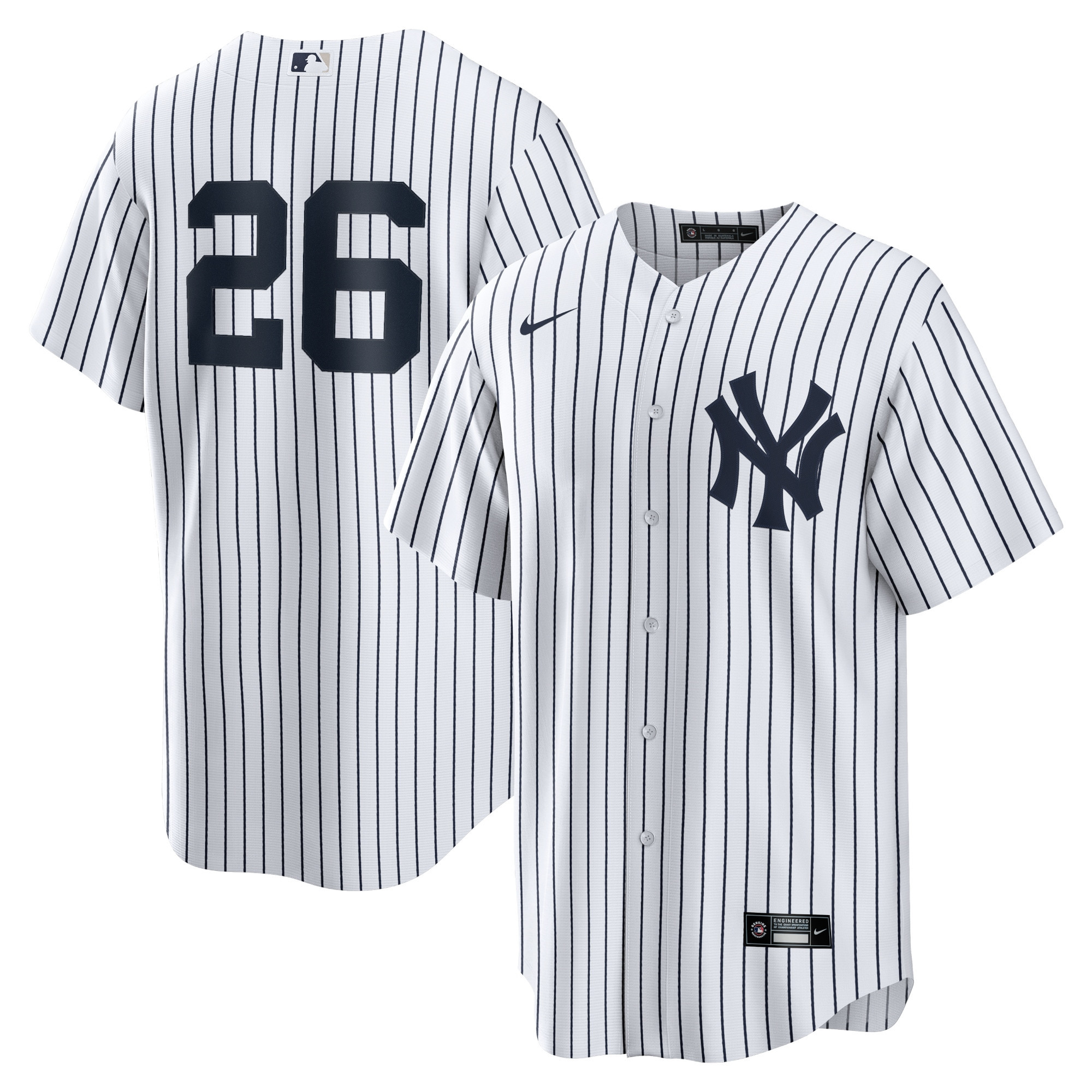 Dj Lemahieu New York Yankees Home Replica Player Name Jersey - White Mlb
