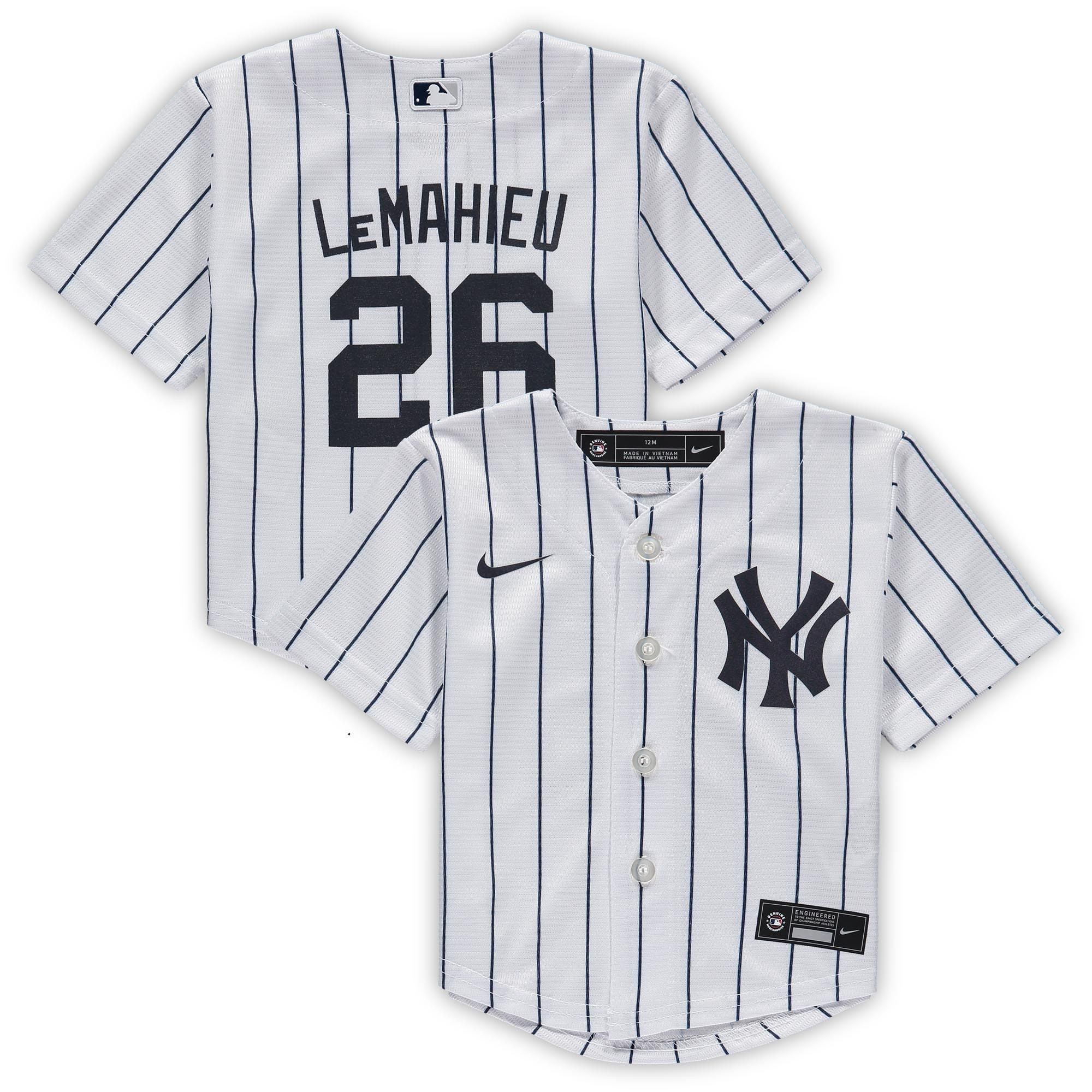 Dj Lemahieu New York Yankees Infant Home Replica Player Jersey - White Mlb