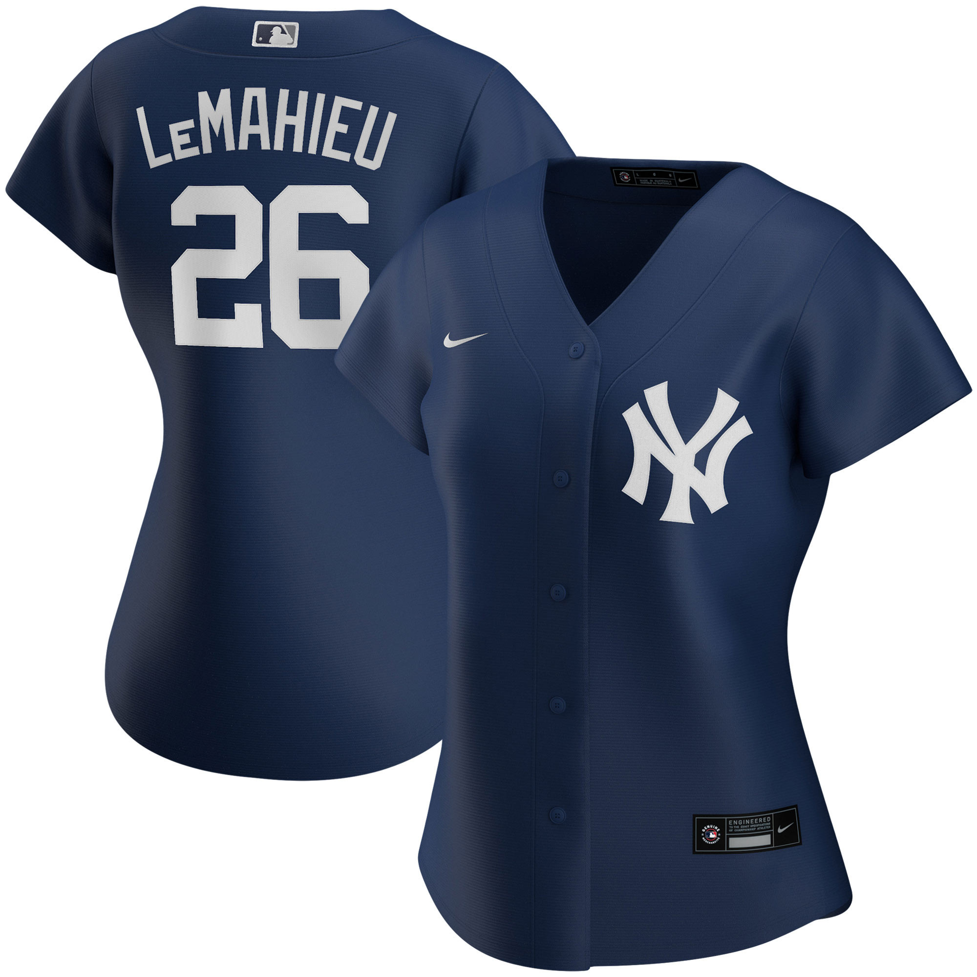 Dj Lemahieu New York Yankees Womens Alternate Replica Player Jersey - Navy Mlb
