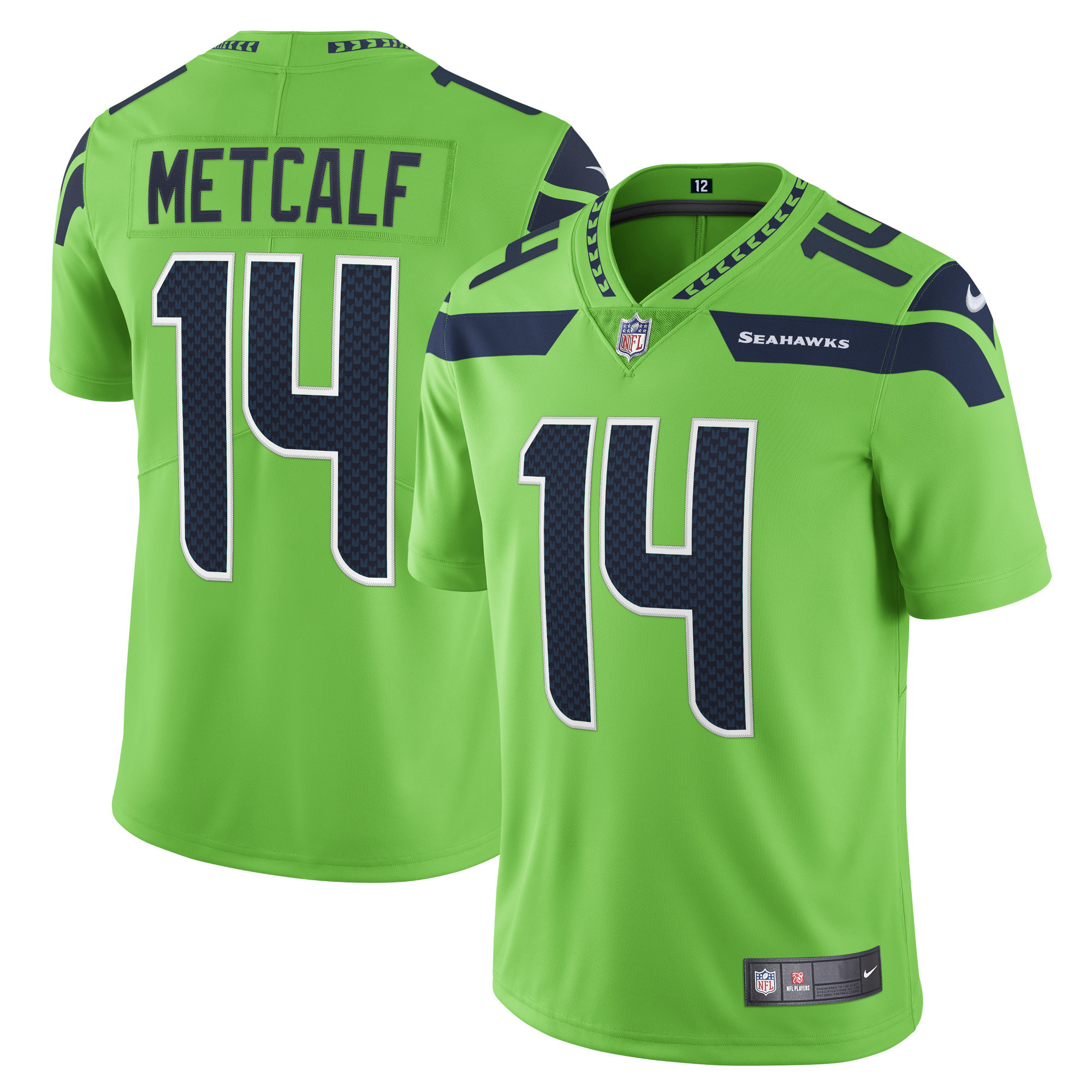 Dk Metcalf Seattle Seahawks Vapor Limited Player Jersey - Neon Green Nfl