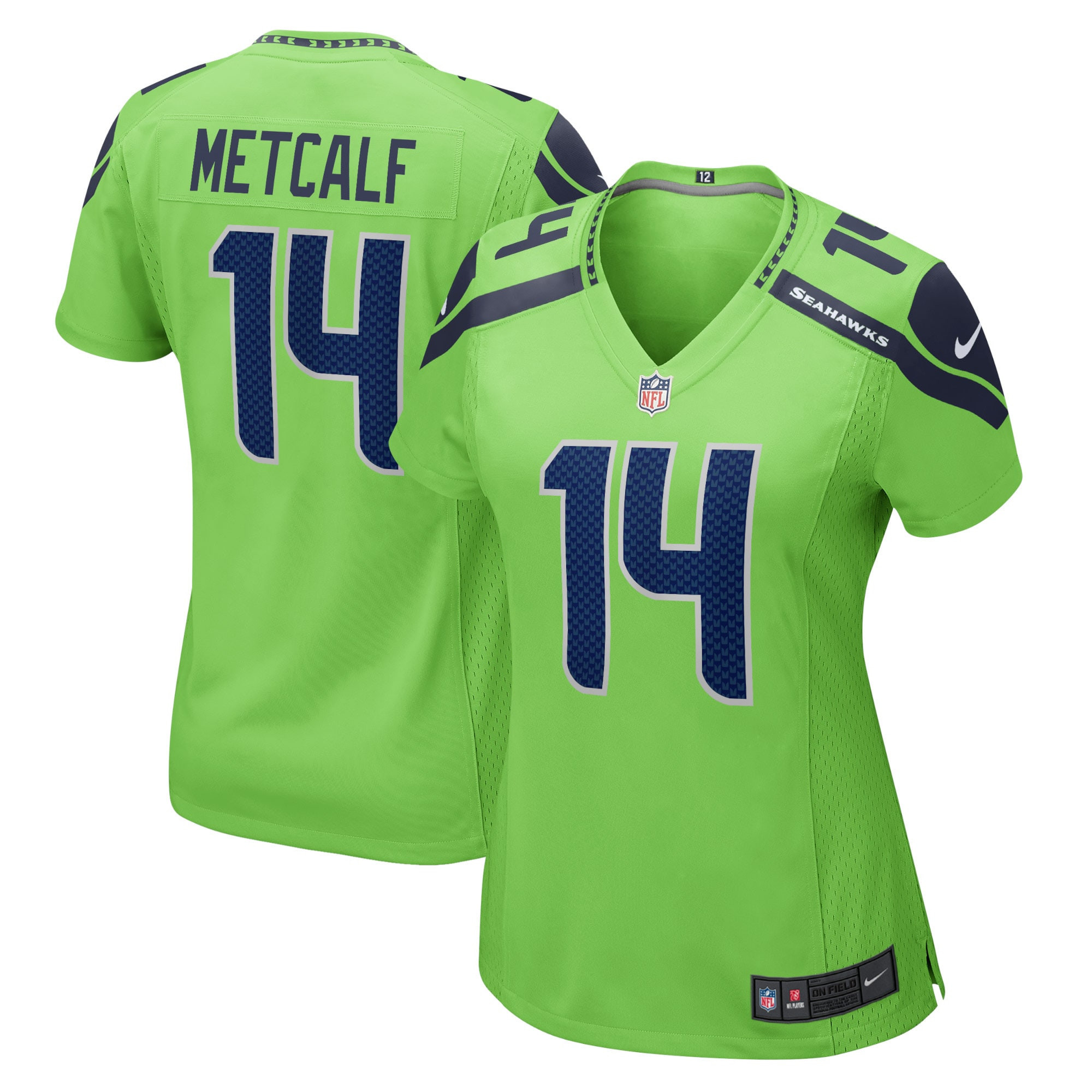 Dk Metcalf Seattle Seahawks Womens Game Jersey - Neon Green Nfl
