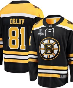 Dmitry Orlov 81 Boston Bruins Stanley Cup 2023 Playoffs Patch Home Breakaway Men Jersey - Black