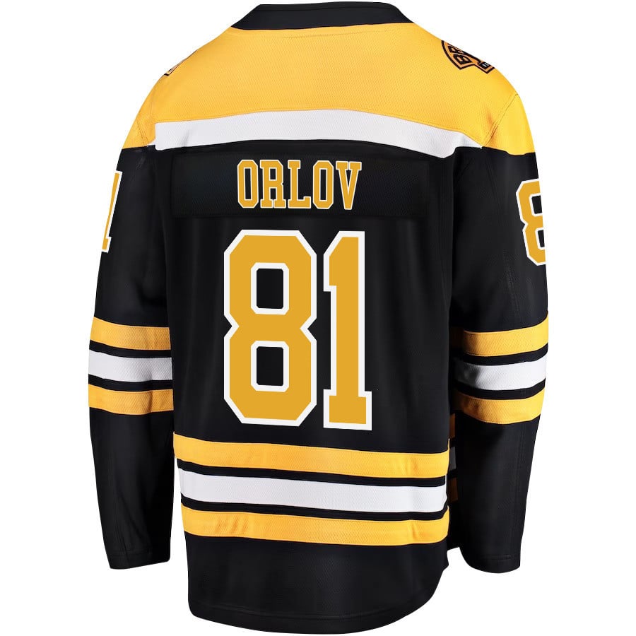 Dmitry Orlov 81 Boston Bruins Stanley Cup 2023 Playoffs Patch Home Breakaway Men Jersey - Black