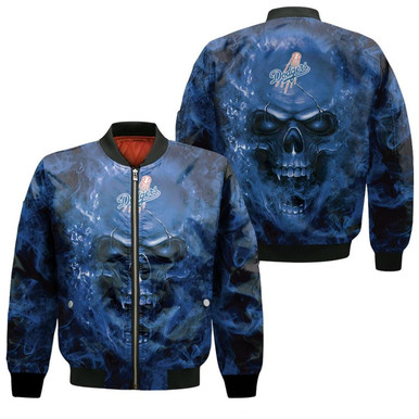 Dodgers Mlb Fans Skull Bomber Jacket Model 1895