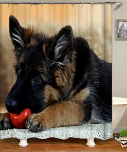 Dog Animal Waterproof Shower Curtain for a Cute and Playful Bathroom