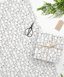 Dogs Shower Curtain - Fun Black and White Bathroom Decor with Playful Puppies