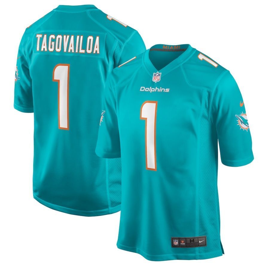 Dolphins Tua Tagovailoa Aqua 2020 Nfl Draft First Round Pick Game Jersey