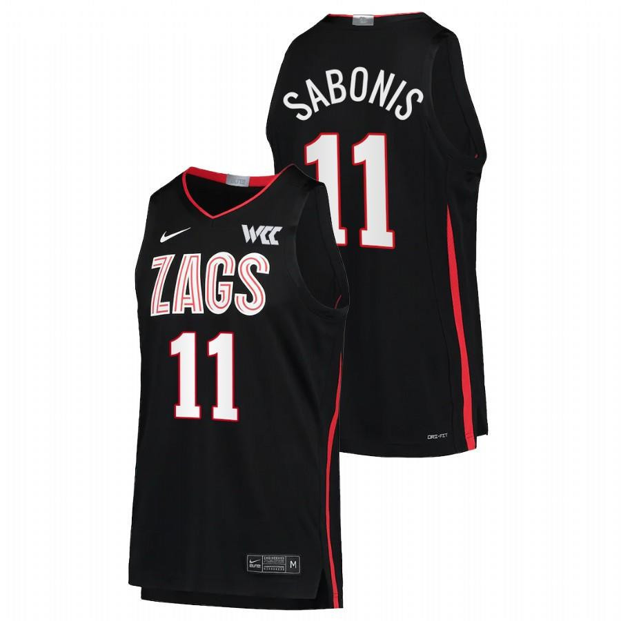 Domantas Sabonis 11 Gonzaga Bulldogs College Basketball Alumni Men Jersey - Black