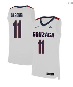 Domantas Sabonis 11 Gonzaga Bulldogs Elite Basketball Jersey - White