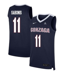 Domantas Sabonis 11 Gonzaga Bulldogs Elite Basketball Men Jersey - Navy