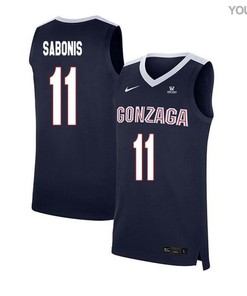 Domantas Sabonis 11 Gonzaga Bulldogs Elite Basketball Youth Jersey - Navy