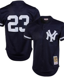 Don Mattingly New York Yankees Mitchell & Ness 1995 Authentic Cooperstown Collection Mesh Batting Practice Jersey - Navy Mlb