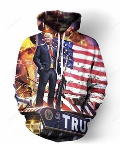 Donald Trump Usa President Funny Style 3 3D Hoodie Zip Hoodie