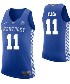 Dontaie Allen 11 Kentucky Wildcats Elite Basketball Home Men Jersey - Blue