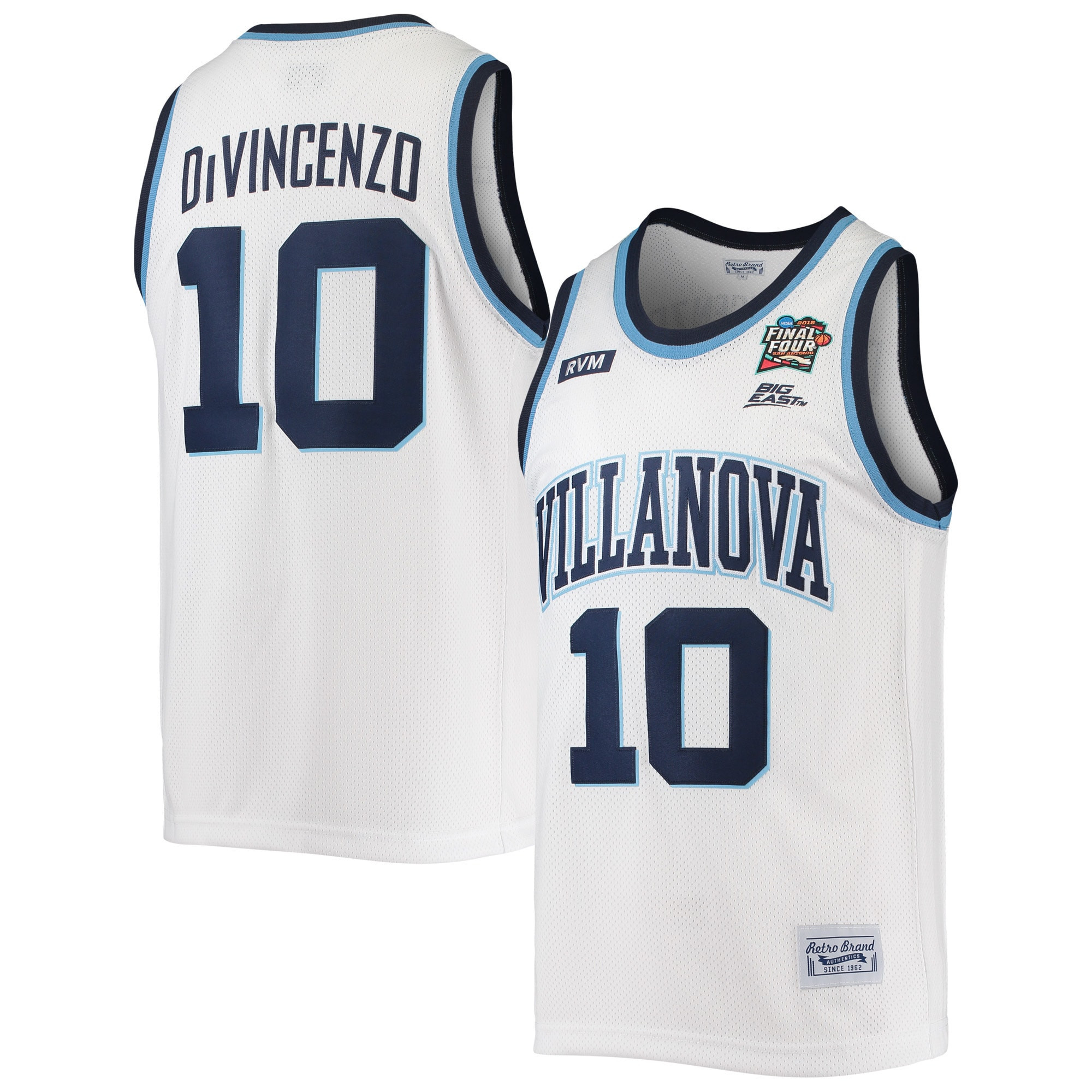 Donte Divincenzo Villanova Wildcats Original Retro Brand 2016 Ncaa Mens Basketball Tournament March Madness Final Four Alumni Commemorative Classic Basketball Jersey - White Ncaa