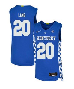 Doron Lamb 20 Kentucky Wildcats Elite Basketball Men Jersey - Royal Blue