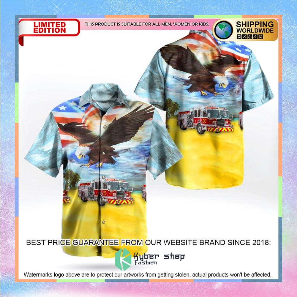 Dothan Fire Department, Alabama Pumper Independence Day Hawaiian Shirt