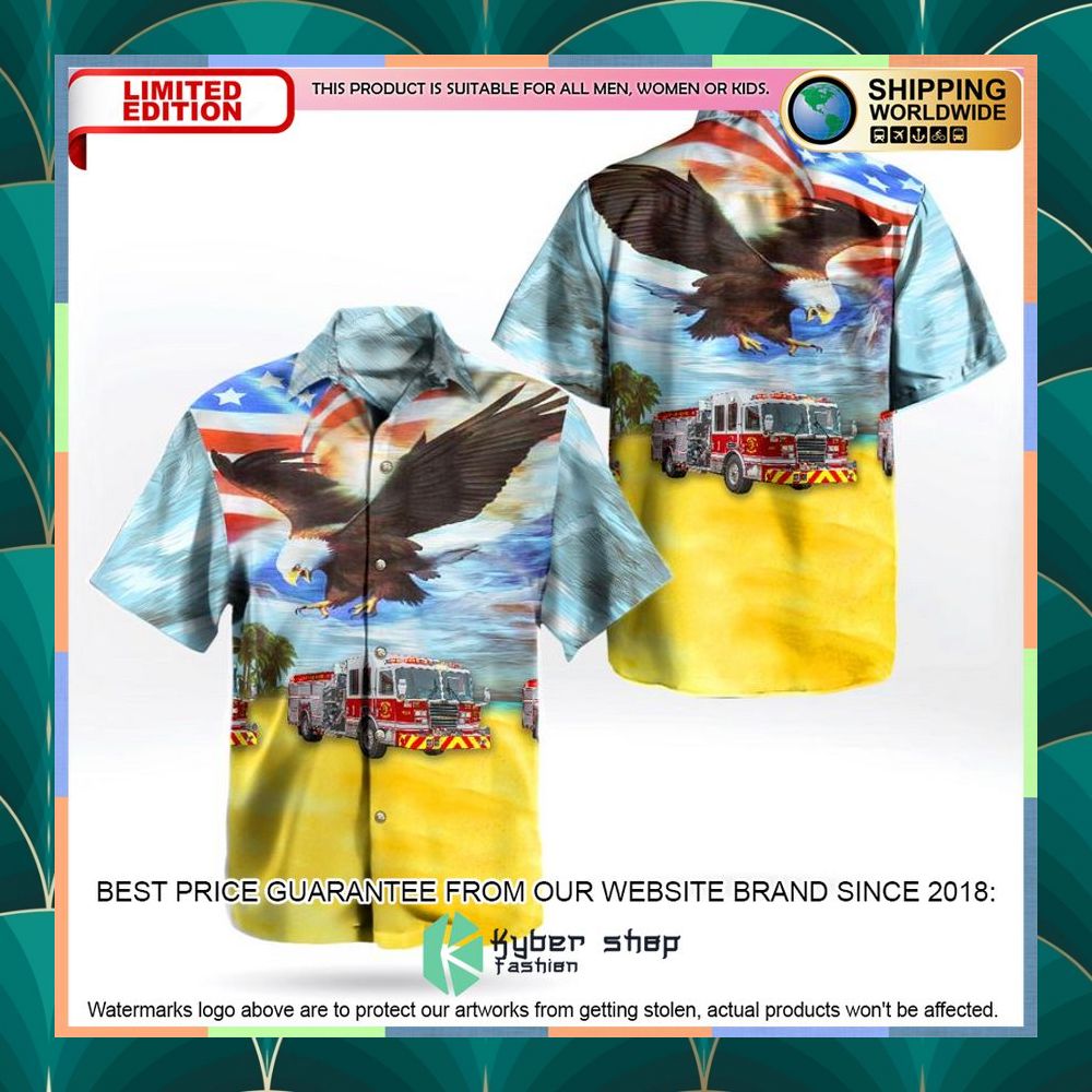 Dothan Fire Department, Alabama Pumper Independence Day Hawaiian Shirt