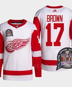 Doug Brown 17 1997 Stanley Cup Detroit Red Wings Red Jersey 25th Anniversary