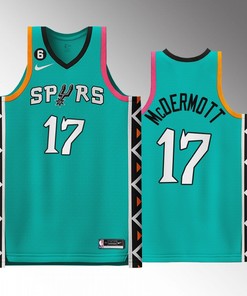 Doug McDermott 17 2022-23 San Antonio Spurs City Edition Jersey Teal
