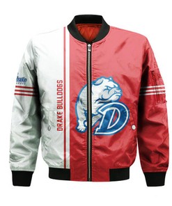 Drake Bulldogs Bomber Jacket Half Style - NCAA