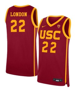 Drake London 22 USC Trojans Elite Basketball Men Jersey - Red