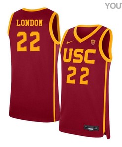 Drake London 22 USC Trojans Elite Basketball Youth Jersey - Red