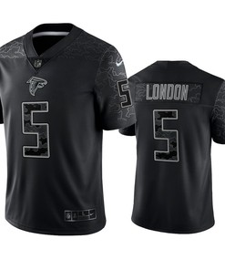 Drake London 5 Atlanta Falcons Black Reflective Limited Jersey - Men