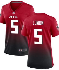Drake London 5 Atlanta Falcons Women Away Game Jersey - Red