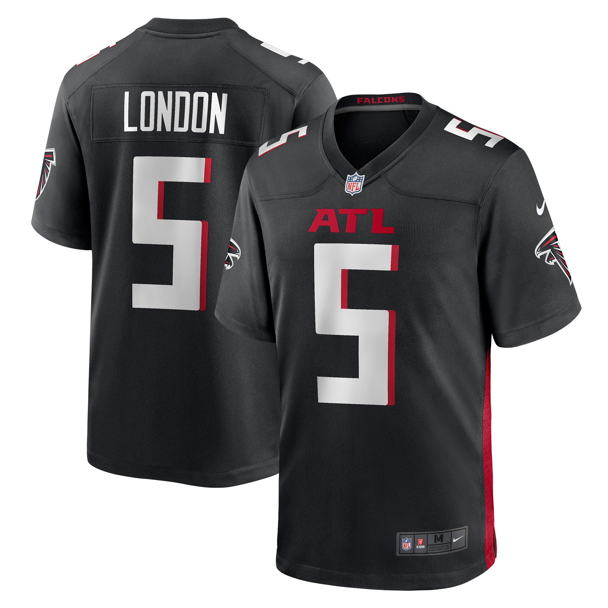 Drake London Atlanta Falcons 2022 Nfl Draft First Round Pick Game Jersey - Black Nfl